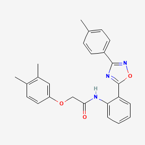 molecular formula C25H23N3O3 B11296871 2-(3,4-dimethylphenoxy)-N-{2-[3-(4-methylphenyl)-1,2,4-oxadiazol-5-yl]phenyl}acetamide 