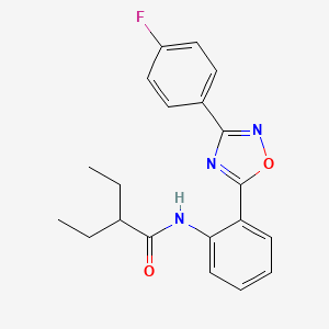 2-ethyl-N-{2-[3-(4-fluorophenyl)-1,2,4-oxadiazol-5-yl]phenyl}butanamide