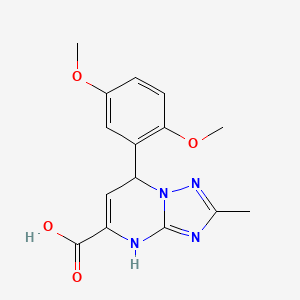 molecular formula C15H16N4O4 B11296885 7-(2,5-Dimethoxyphenyl)-2-methyl-4,7-dihydro[1,2,4]triazolo[1,5-a]pyrimidine-5-carboxylic acid 