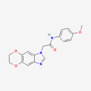 2-(6,7-dihydro-1H-[1,4]dioxino[2,3-f]benzimidazol-1-yl)-N-(4-methoxyphenyl)acetamide