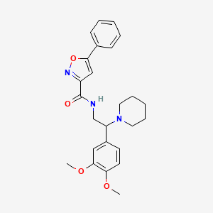 N-[2-(3,4-dimethoxyphenyl)-2-(piperidin-1-yl)ethyl]-5-phenyl-1,2-oxazole-3-carboxamide