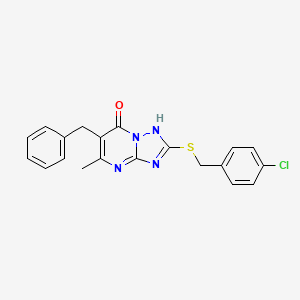 6-benzyl-2-[(4-chlorobenzyl)thio]-5-methyl[1,2,4]triazolo[1,5-a]pyrimidin-7(4H)-one