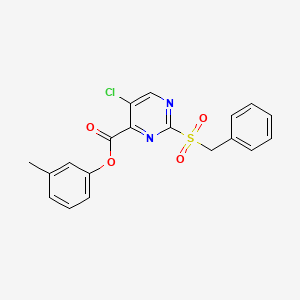 3-Methylphenyl 2-(benzylsulfonyl)-5-chloropyrimidine-4-carboxylate