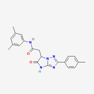 molecular formula C21H21N5O2 B11296914 N-(3,5-dimethylphenyl)-2-[2-(4-methylphenyl)-5-oxo-5,6-dihydro-4H-imidazo[1,2-b][1,2,4]triazol-6-yl]acetamide 