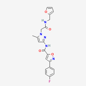 3-(4-fluorophenyl)-N-(1-{2-[(furan-2-ylmethyl)amino]-2-oxoethyl}-5-methyl-1H-pyrazol-3-yl)-1,2-oxazole-5-carboxamide