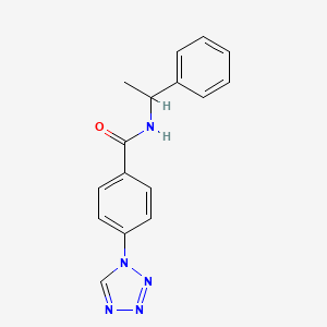 N-(1-phenylethyl)-4-(1H-tetrazol-1-yl)benzamide