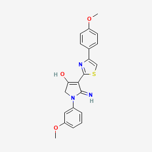 5-amino-1-(3-methoxyphenyl)-4-[4-(4-methoxyphenyl)-1,3-thiazol-2-yl]-1,2-dihydro-3H-pyrrol-3-one