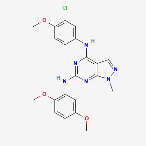 N~4~-(3-chloro-4-methoxyphenyl)-N~6~-(2,5-dimethoxyphenyl)-1-methyl-1H-pyrazolo[3,4-d]pyrimidine-4,6-diamine