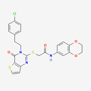 2-({3-[2-(4-chlorophenyl)ethyl]-4-oxo-3,4-dihydrothieno[3,2-d]pyrimidin-2-yl}sulfanyl)-N-(2,3-dihydro-1,4-benzodioxin-6-yl)acetamide