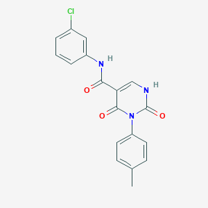 N-(3-chlorophenyl)-3-(4-methylphenyl)-2,4-dioxo-1,2,3,4-tetrahydropyrimidine-5-carboxamide