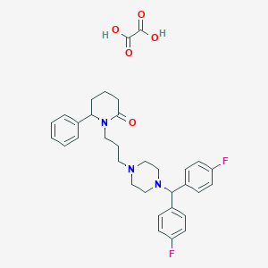B011297 1-(3-(4-(Bis(p-fluorophenyl)methyl)-1-piperazinyl)propyl)-6-phenyl-2-piperidinone ethanedioate CAS No. 109758-31-8