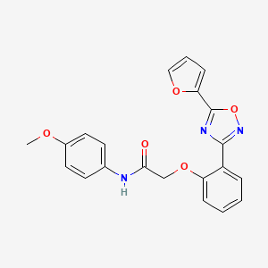 2-{2-[5-(furan-2-yl)-1,2,4-oxadiazol-3-yl]phenoxy}-N-(4-methoxyphenyl)acetamide