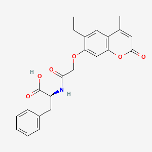 2-{2-[(6-ethyl-4-methyl-2-oxo-2H-chromen-7-yl)oxy]acetamido}-3-phenylpropanoic acid