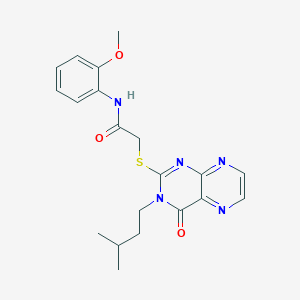 N-(2-methoxyphenyl)-2-{[3-(3-methylbutyl)-4-oxo-3,4-dihydropteridin-2-yl]sulfanyl}acetamide