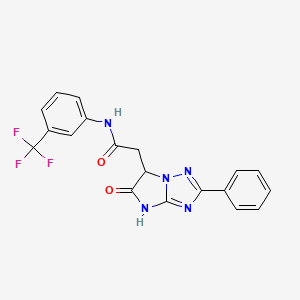 2-(5-oxo-2-phenyl-5,6-dihydro-4H-imidazo[1,2-b][1,2,4]triazol-6-yl)-N-[3-(trifluoromethyl)phenyl]acetamide