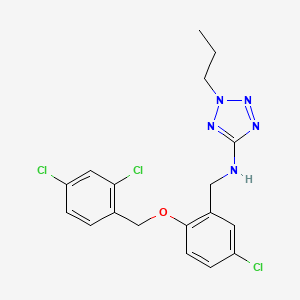 N-{5-chloro-2-[(2,4-dichlorobenzyl)oxy]benzyl}-2-propyl-2H-tetrazol-5-amine