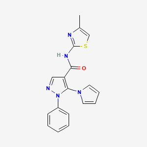 N-(4-methyl-1,3-thiazol-2-yl)-1-phenyl-5-(1H-pyrrol-1-yl)-1H-pyrazole-4-carboxamide