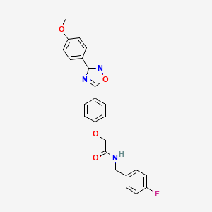 N-(4-fluorobenzyl)-2-{4-[3-(4-methoxyphenyl)-1,2,4-oxadiazol-5-yl]phenoxy}acetamide