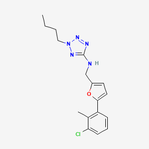 2-butyl-N-{[5-(3-chloro-2-methylphenyl)-2-furyl]methyl}-2H-tetrazol-5-amine