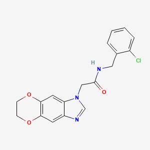 N-(2-chlorobenzyl)-2-(6,7-dihydro-1H-[1,4]dioxino[2,3-f]benzimidazol-1-yl)acetamide