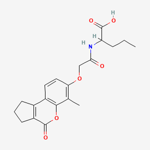 N-{[(6-methyl-4-oxo-1,2,3,4-tetrahydrocyclopenta[c]chromen-7-yl)oxy]acetyl}norvaline