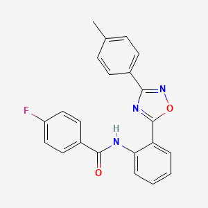 4-fluoro-N-{2-[3-(4-methylphenyl)-1,2,4-oxadiazol-5-yl]phenyl}benzamide