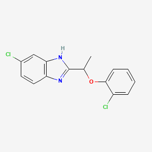 5-chloro-2-[1-(2-chlorophenoxy)ethyl]-1H-benzimidazole