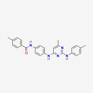 4-methyl-N-[4-({6-methyl-2-[(4-methylphenyl)amino]pyrimidin-4-yl}amino)phenyl]benzamide