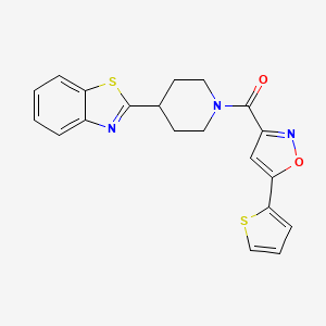 [4-(1,3-Benzothiazol-2-yl)piperidin-1-yl][5-(thiophen-2-yl)-1,2-oxazol-3-yl]methanone