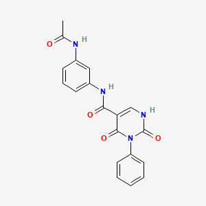 molecular formula C19H16N4O4 B11297192 N-(3-acetamidophenyl)-2,4-dioxo-3-phenyl-1,2,3,4-tetrahydropyrimidine-5-carboxamide 