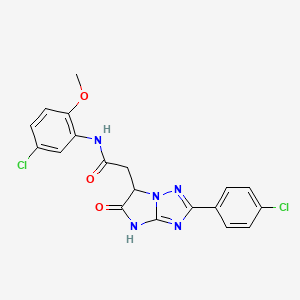 N-(5-chloro-2-methoxyphenyl)-2-[2-(4-chlorophenyl)-5-oxo-5,6-dihydro-4H-imidazo[1,2-b][1,2,4]triazol-6-yl]acetamide