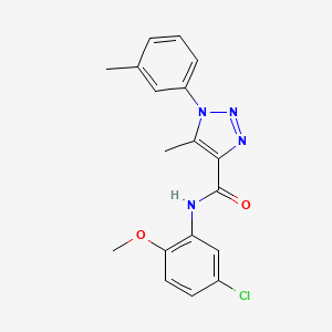 molecular formula C18H17ClN4O2 B11297231 N-(5-chloro-2-methoxyphenyl)-5-methyl-1-(3-methylphenyl)-1H-1,2,3-triazole-4-carboxamide 