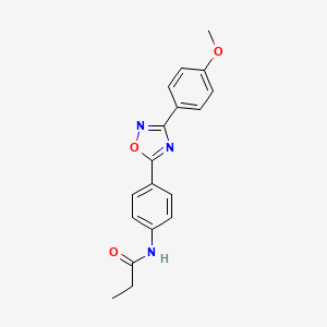 N-{4-[3-(4-methoxyphenyl)-1,2,4-oxadiazol-5-yl]phenyl}propanamide