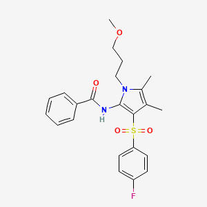 N-[3-[(4-fluorophenyl)sulfonyl]-1-(3-methoxypropyl)-4,5-dimethyl-1H-pyrrol-2-yl]benzamide