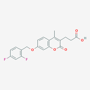 3-{7-[(2,4-difluorobenzyl)oxy]-4-methyl-2-oxo-2H-chromen-3-yl}propanoic acid