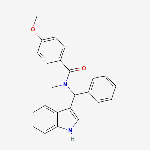 N-[1H-indol-3-yl(phenyl)methyl]-4-methoxy-N-methylbenzamide