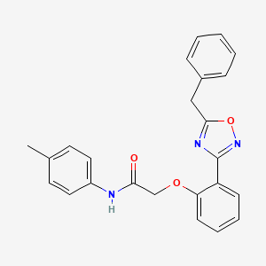 2-[2-(5-benzyl-1,2,4-oxadiazol-3-yl)phenoxy]-N-(4-methylphenyl)acetamide