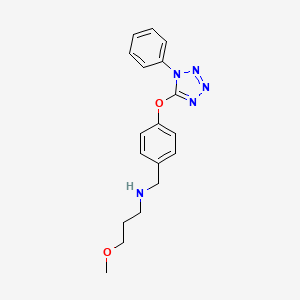 3-methoxy-N-{4-[(1-phenyl-1H-tetrazol-5-yl)oxy]benzyl}propan-1-amine