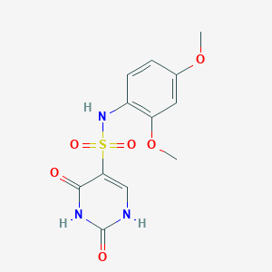 molecular formula C12H13N3O6S B11297299 N-(2,4-dimethoxyphenyl)-2-hydroxy-6-oxo-1,6-dihydropyrimidine-5-sulfonamide 