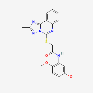 molecular formula C20H19N5O3S B11297303 N-(2,5-dimethoxyphenyl)-2-({2-methyl-[1,2,4]triazolo[1,5-c]quinazolin-5-yl}sulfanyl)acetamide 