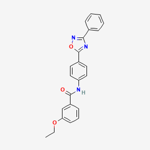 molecular formula C23H19N3O3 B11297306 3-ethoxy-N-[4-(3-phenyl-1,2,4-oxadiazol-5-yl)phenyl]benzamide 