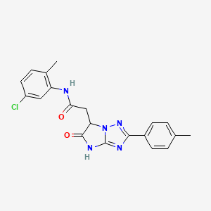 N-(5-chloro-2-methylphenyl)-2-[2-(4-methylphenyl)-5-oxo-5,6-dihydro-4H-imidazo[1,2-b][1,2,4]triazol-6-yl]acetamide