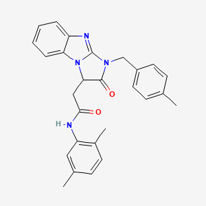 molecular formula C27H26N4O2 B11297317 N-(2,5-dimethylphenyl)-2-[1-(4-methylbenzyl)-2-oxo-2,3-dihydro-1H-imidazo[1,2-a]benzimidazol-3-yl]acetamide 