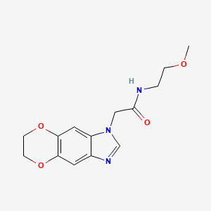 2-(6,7-dihydro-1H-[1,4]dioxino[2,3-f]benzimidazol-1-yl)-N-(2-methoxyethyl)acetamide