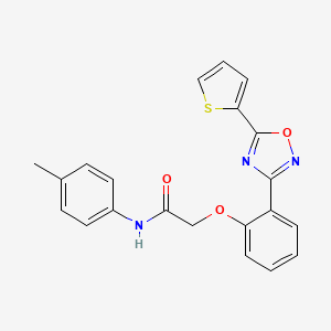 N-(4-methylphenyl)-2-{2-[5-(thiophen-2-yl)-1,2,4-oxadiazol-3-yl]phenoxy}acetamide