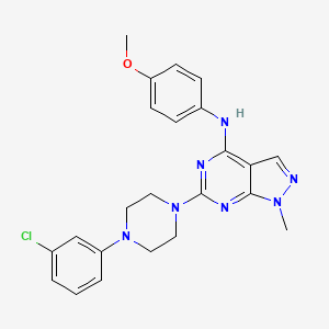 6-[4-(3-chlorophenyl)piperazin-1-yl]-N-(4-methoxyphenyl)-1-methyl-1H-pyrazolo[3,4-d]pyrimidin-4-amine