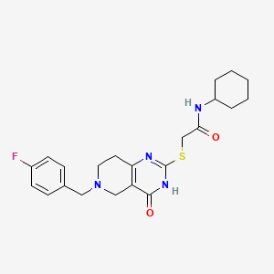 N-cyclohexyl-2-{[6-(4-fluorobenzyl)-4-oxo-3,4,5,6,7,8-hexahydropyrido[4,3-d]pyrimidin-2-yl]sulfanyl}acetamide