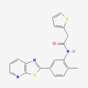 N-(2-methyl-5-(thiazolo[5,4-b]pyridin-2-yl)phenyl)-2-(thiophen-2-yl)acetamide