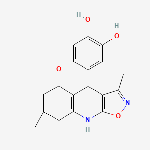 4-(5-Hydroxy-3,7,7-trimethyl-4,6,7,8-tetrahydro[1,2]oxazolo[5,4-b]quinolin-4-yl)benzene-1,2-diol