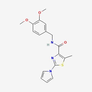 N-(3,4-dimethoxybenzyl)-5-methyl-2-(1H-pyrrol-1-yl)-1,3-thiazole-4-carboxamide